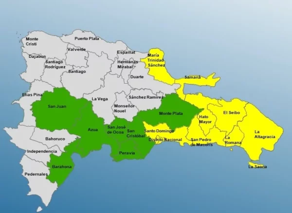 El COE elevó a 16 las provincias en alerta; 9 están en amarillo y 7 en verde.