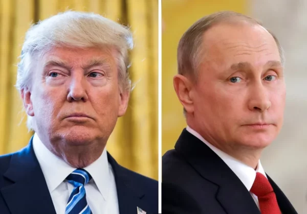 Combo de imágenes de archivo del presidente de EE.UU., Donald Trump, y el presidente ruso Vládimir Putin.