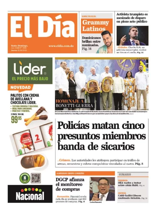 Portada impresa 11-09-2025