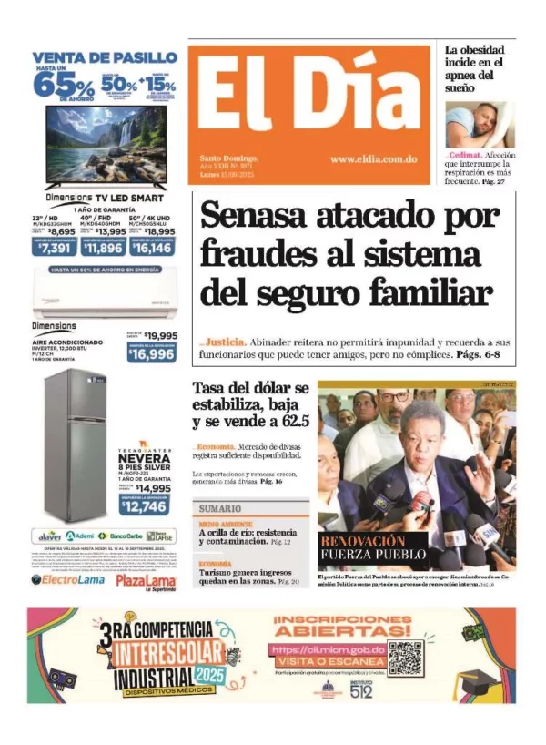 Portada impresa 15-09-2025