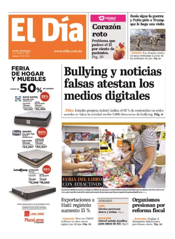 Portada impresa 29-09-2025