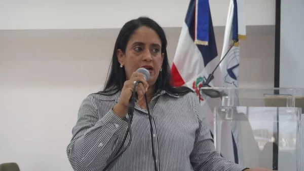 Miguelina Estévez, presidenta de la seccional de ADP en Monción