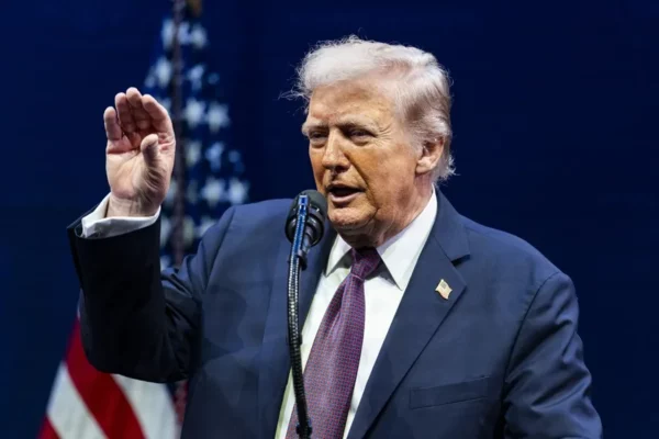 El presidente de Estados Unidos, Donald Trump, habla durante un acto, este 8 de septiembre de 2025, en Washington.