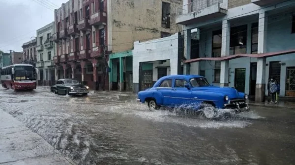 Inundaciones producto de lluvias en Cuba. Fuente externa.