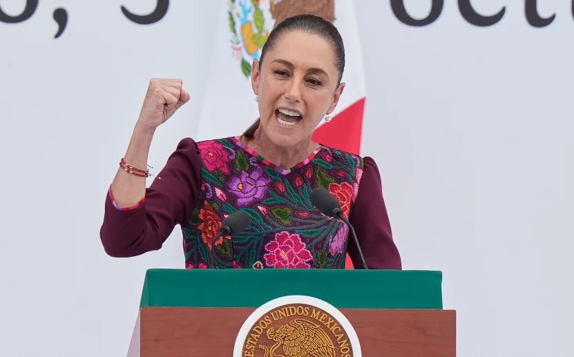 La mandataria Claudia Sheinbaum se dio un baño de masas.