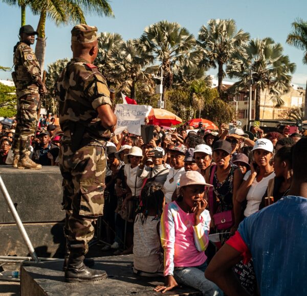 Anti-government protesters gather in Antananarivo