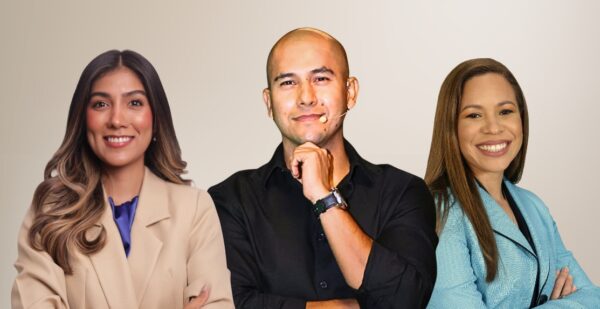 Ginnegizeth Cárdenas, Jair Arango e  Isabel Hidalgo.