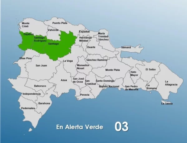 Mapa de alertas del COE.