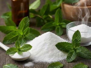 Mezclar bicarbonato con menta para la salud.