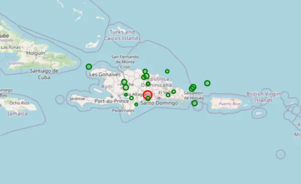 Temblor en Santo Domingo