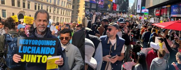 Cientos dominicanos participaron multitudinaria manifestación en NY contra «No Reyes»