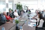 El ministro Franklin García Fermín junto a representantes de asociaciones de universidades que se darán cita en evento.
