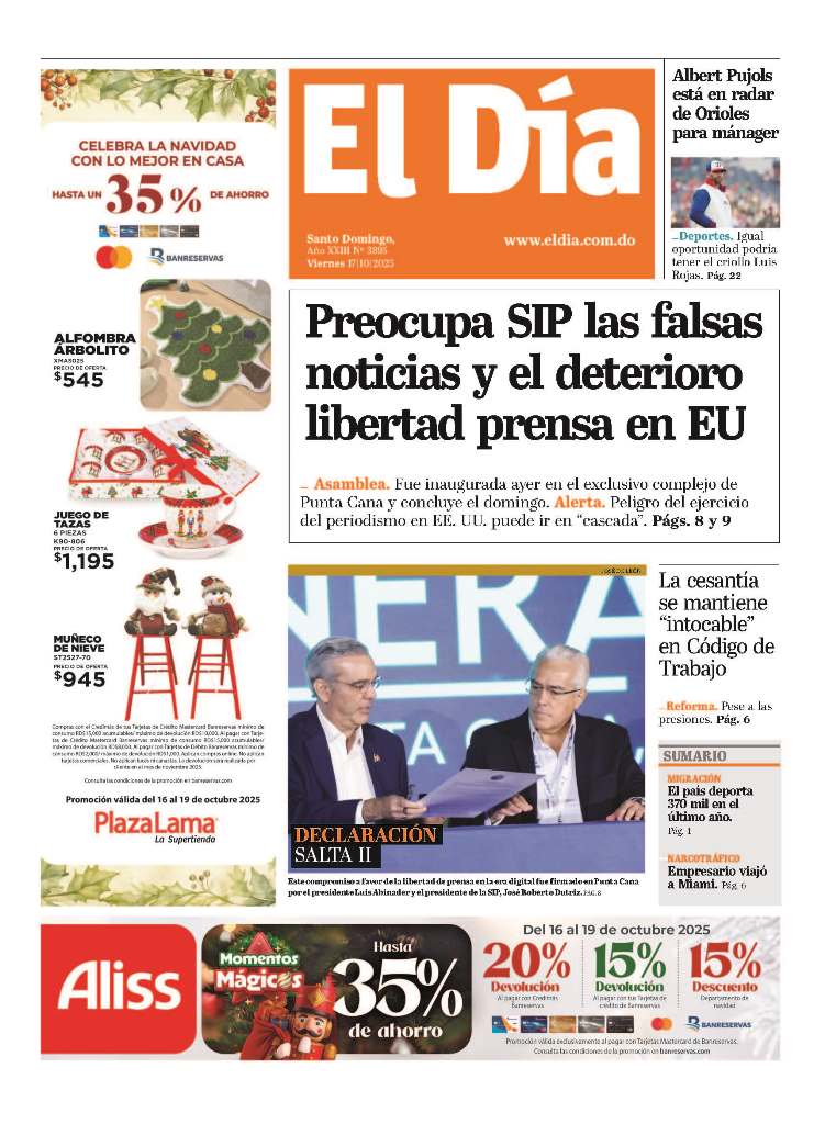 Portada impresa 17-10-2025