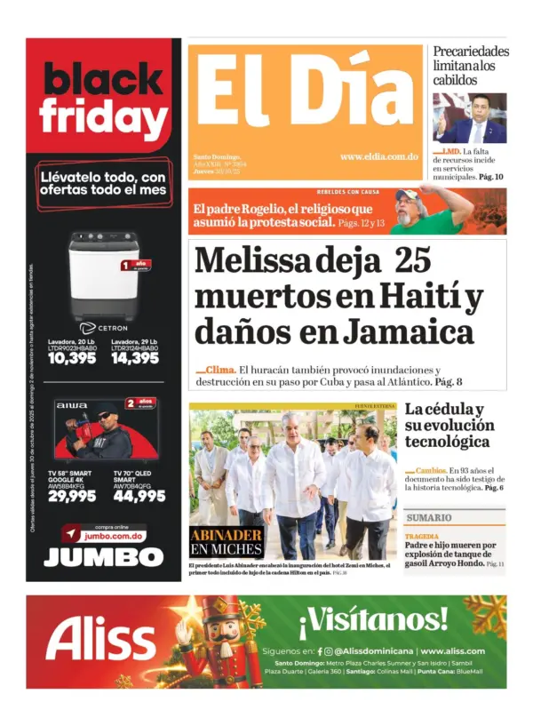 Portada impresa 30-10-2025