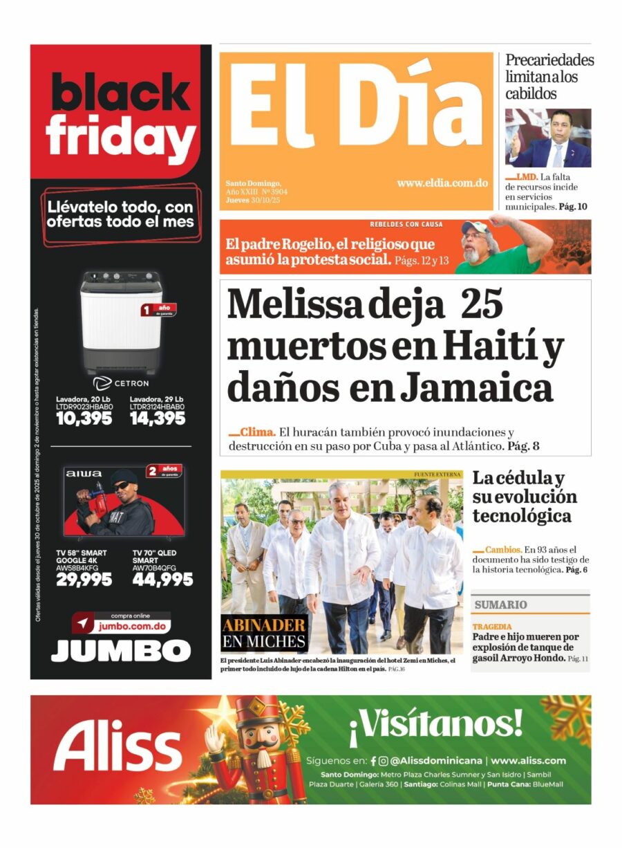 Portada impresa 30-10-2025