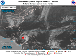 Melissa-Huracán-clima -mapa