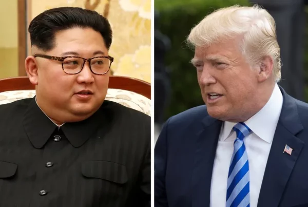 Combo de fotografías de archivo que muestra al líder norcoreano Kim Jong Un (i) y al presidente de los Estados Unidos, Donald J. Trump (d).