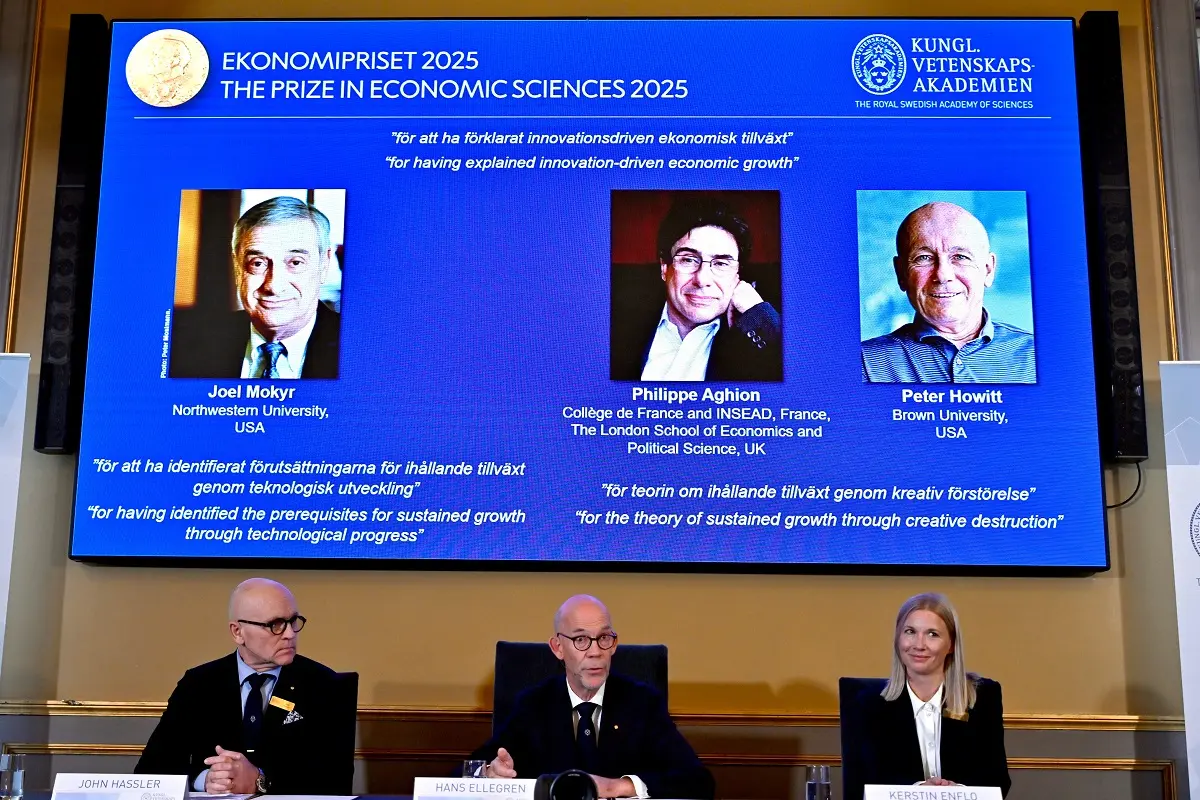 Joel Mokyr, Philippe Aghion y Peter Howitt ganan el Premio Nobel de Economía 2025