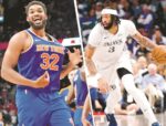 Karl Anthony Towns y Anthony Davis formarían dúo explosivo con los Knicks.  Archivo