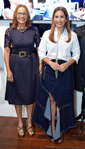 Isabel Reynoso, presidenta de Inmoda RD, y Karina Cortorreal, directora de Indómita.