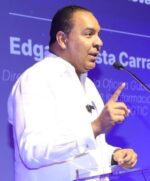 Edgar Batista, durante el anuncio.  AGENCIA FOTO