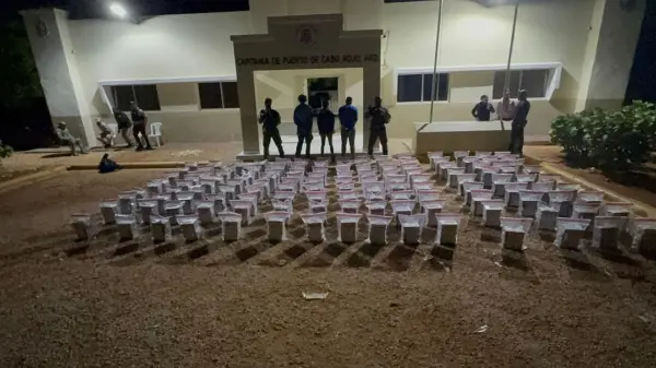 Cocaína incautada por la DNCD