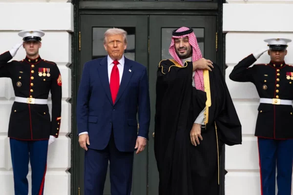 El presidente de los Estados Unidos, Donald Trump, y el príncipe saudí, Mohamed bin Salmán