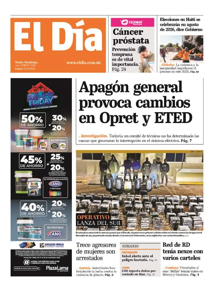 Portada impresa 17-11-2025