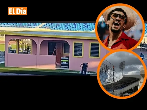 Preparativos del concierto de Bad Bunny en RD.