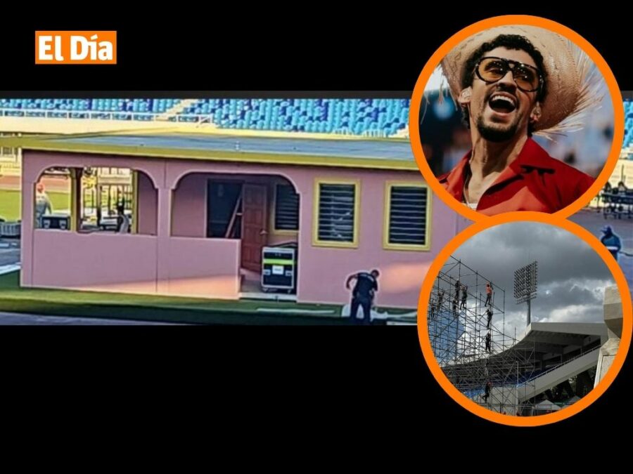 Preparativos del concierto de Bad Bunny en RD.