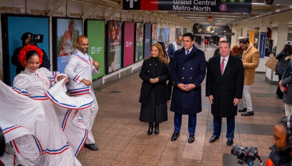 El ministro de Turismo, David Collado, encabezó la promoción del país en ese lugar de Nueva York.  Fuente externa