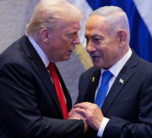 Donald Trump y el primer ministro  Benjamin Netanyahu.