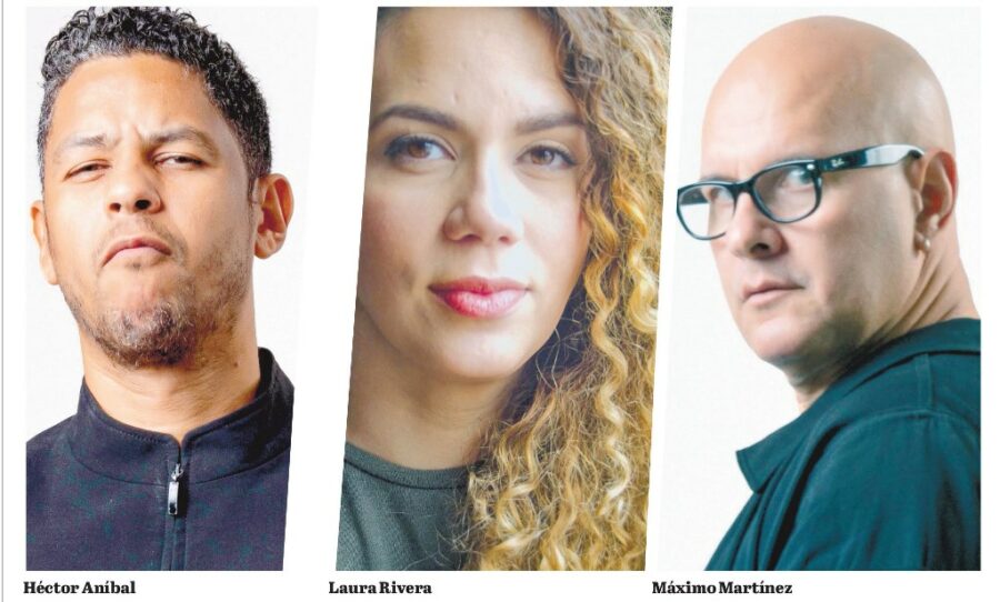 Héctor Aníbal,  Laura Rivera y Máximo Martínez