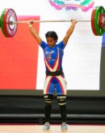 Cándida Vásquez en acción durante   brillante actuación en Juegos Bolivarianos.  fuente extena