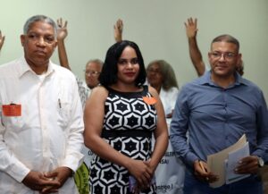 Rafael Cerda, Yenifer Urbáez y José del Carmen Cruz.