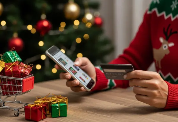 Las compras por Internet aumentan en la temporada de Navidad.