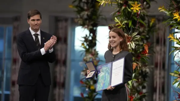Ana Corina Sosa recibió el Premio Nobel de la Paz en nombre de su madre