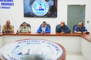 Autoridades del COE y demás organismos de emergencias