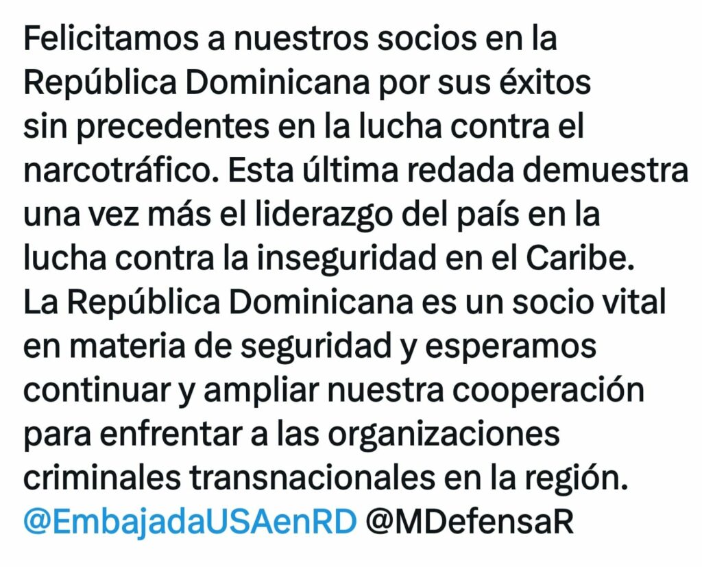 Mensaje del Comando Sur