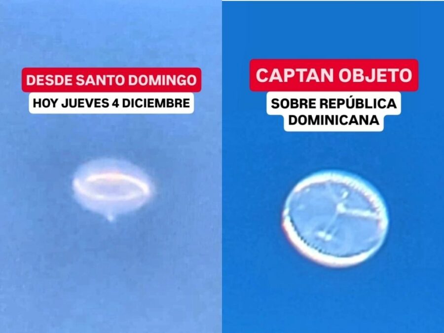 Globo estratosférico visto desde República Dominicana.