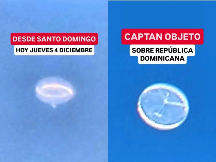 Globo estratosférico visto desde República Dominicana.