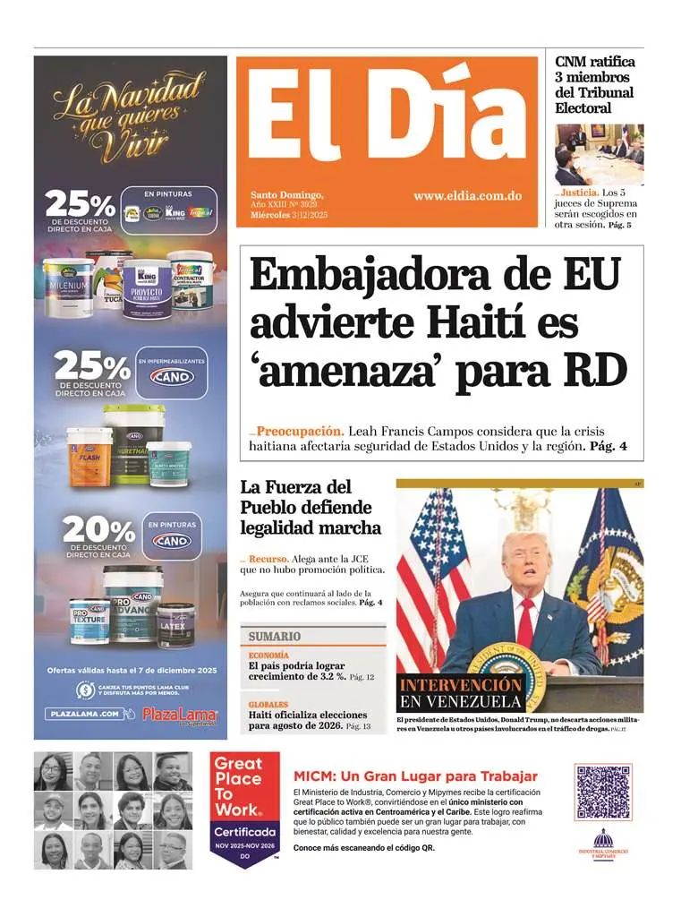Portada impresa 03-12-2025