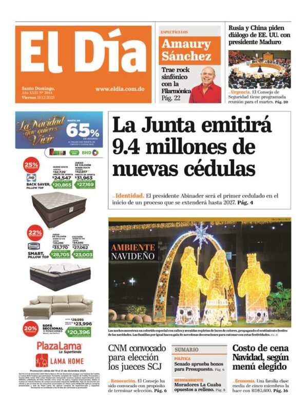 Portada impresa 19-12-2025