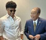 Juan Soto junto a Juan Marichal