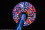 The New Year’s Eve Ball photographed as it is raised at 1 Times