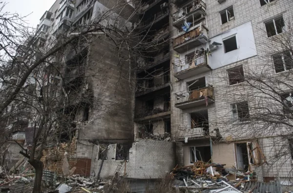 Daños en la ciudad de Vyshhorod, en la región de Kiev, en una imagen de archivo.