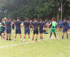 Integrantes  de la selección nacional de fútbol sub-23.