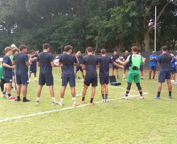 Integrantes  de la selección nacional de fútbol sub-23.