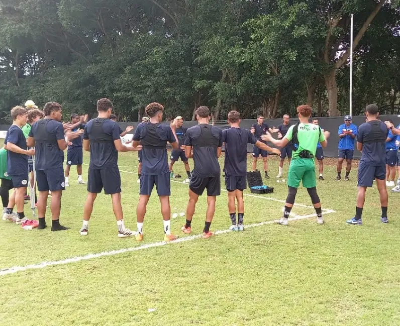 Integrantes  de la selección nacional de fútbol sub-23.
