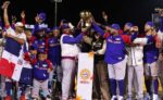 Los Leones del Escogido disfrutaron luego de derrotar a los Charros 1-0 en el juego final.
